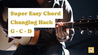 Super Easy Chord Change Hack for Beginner Guitarists [upl. by Lutero511]