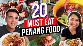 20 Best Food in Penang  Penang Street Food  What to Eat in Penang [upl. by Ellennad]