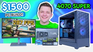 Best VALUE RTX 4070 Super Gaming PC Build 😄 Sub1500 Build  ft 7600X amp Pop Air [upl. by Olette]