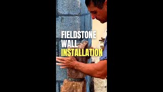 Fieldstone wall installation [upl. by Anail250]