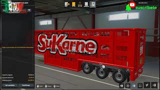 Segunda Skin Jaula Ganadera de SuKarne para eurotrucksimulator2 [upl. by Asssilem]