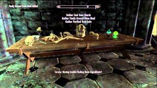 Skyrim Dawnguard Finding JournalIngredients in Chasing Echoes Quest [upl. by Neeloc]