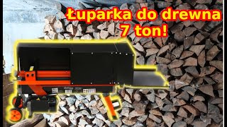 Łuparka do drewna 7 ton pozioma  Rębak  Test na dużych pniach [upl. by Nassir994]