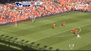 Jamie Carragher INCREDIBLE SHOT ALMOST GOAL vs QPR 19052013 [upl. by Theresita]