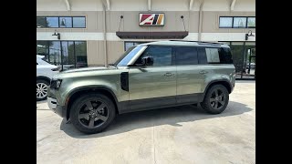 2021 Land Rover Defender 110 S in Pangea Green Metallic over Khaki Leather Interior SOLD [upl. by Aizatsana]