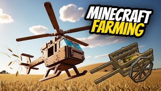 UTILAJE AGRICOLE SI ELICOPTERUL EXPLORATOR  Minecraft Farming Ep15 [upl. by Chico991]