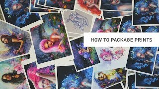 HOW TO PACKAGE ART PRINTS  save money on shipping [upl. by Llerdnad]