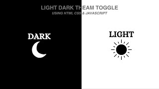 Create a dark light theam toggle button using Html css amp javascript [upl. by Ailaza]