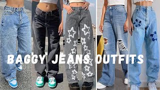 BEST Amazon Baggy Jeans Haul🌸🌸 Casual style [upl. by Cutter]