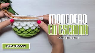 MONEDEROS TEJIDOS A CROCHET CON CIERRE 👛🐊 [upl. by Arlie674]