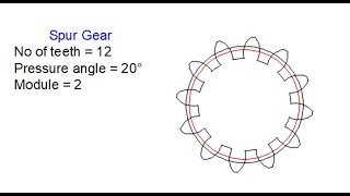 How to create spur gear in AUTOCAD Approximate [upl. by Blinnie645]