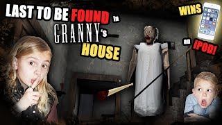 HIDE from GRANNY and be QUIET 🤐  Last to Be FOUND In Grannys House WINS an iPod 🤫 [upl. by Dnanidref]