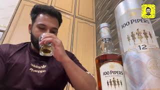 100 Pipers 12 Years Aged Scotch Whiskey Review amp Unboxing [upl. by Senior]