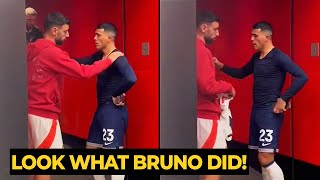 Bruno Fernandes still showing respect to Spurs player in tunnel after got RED CARD  Man Utd News [upl. by Arteid]