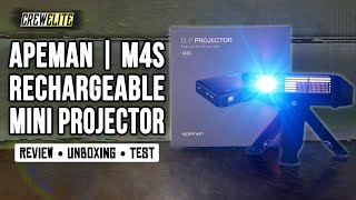 Apeman M4S Mini Rechargeable DLP 1080P Digital Projector  Best Budget Pocket Projector REVIEW [upl. by Monty]