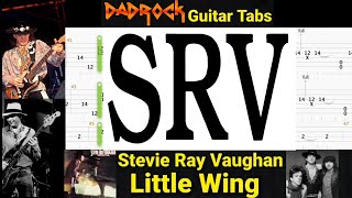 Little Wing  Stevie Ray Vaughan  Guitar  Bass TABS Lesson [upl. by Eiramaneet]