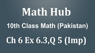 Math Class 10th Ch 6Ex 63Q5 Vimp [upl. by Dhu]