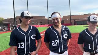 Chatham baseball players talk about county win vs Mount Olive [upl. by Auqenahs]