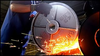 Amazing Barbell Plates Making Process！Large Barbell Forge Factory！ [upl. by Liagaba]