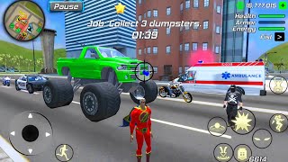 Amazing Iron Hero NY Gangster City  Monster Truck and Ambulance in Open World  Android Gameplay [upl. by Lach]