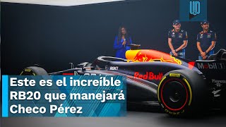 Red Bull reveló el RB20 con el que Checo Pérez y Max Verstappen correrán en el 2024 en la F1 [upl. by Oijimer]