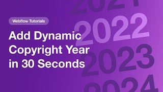 Add Dynamic Copyright Year to Footer in 30 Seconds [upl. by Thier]