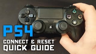 How to Reset amp Connect PS4 Controller to PC amp PS4 🎮 Quick Guide [upl. by Aerdnaed]