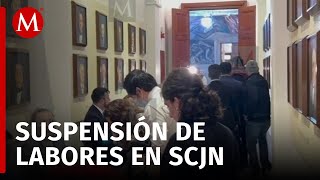 Trabajadores de la SCJN esperan pronunciamiento del Pleno para oficializar suspensión de labores [upl. by Ahtelahs]