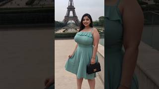 4K ai Al Imagix Lookbook Indian Captivating Fashion inthe Eiffel tower tourist beauty shorts [upl. by Nadab]