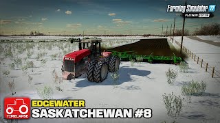 PLOWING IN THE SNOW Edgewater Saskatchewan FS22 Timelapse  8 [upl. by Najed]