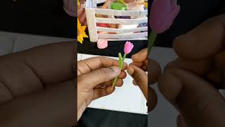 Mini clay flower vaseclayartidea diy craft [upl. by Lhok141]