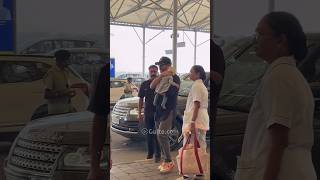 RamCharan Upasana Klin Kara Konidela were spotted at the airport heading on vacation  Gultecom [upl. by Ymassej]