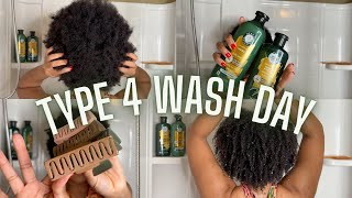 No Detangle Prep Wash Day on Type 4 Heat Trained Hair  Soothing Helpful Dialogue  Riahthefire [upl. by Brunelle]