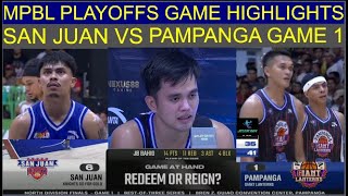 PAMPANGA GIANT LANTERNS VS SAN JUAN KNIGHTS  MPBL PLAYOFFS NORTH DIVISION FINALS GAME 1 [upl. by Ute]