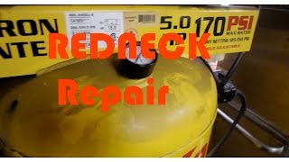 Air Compressor Redneck Repair  Blown Gasket [upl. by Nytsirc]