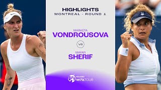 Marketa Vondrousova vs Mayar Sherif  2023 Montreal Round 1  WTA Match Highlights [upl. by Elmina338]