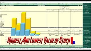 Highest amp Lowest Value of Stock  Explore Busy  Tally TDL [upl. by Enila111]