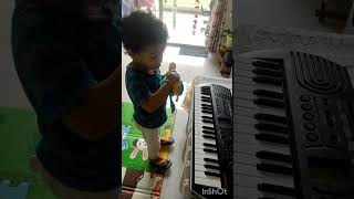 2 year old Baby singing and playing piano youtubeshorts cutebaby musiclover wonderbaby shorts [upl. by Mcclelland381]