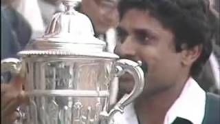 Kapil Dev lifting the 1983 World Cup Trophy [upl. by Khalil]