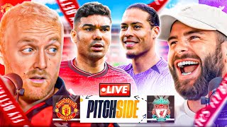 MAN UTD vs LIVERPOOL  Pitch Side LIVE [upl. by Ttezil]