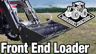 🚜 Discount Tractors  Front End Loader Demo [upl. by Atyekram197]