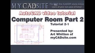 AutoCAD Tutorial Lesson 21 Computer Room P2 Complete Beginners Course [upl. by Archibaldo]