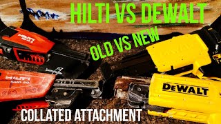 Hilti vs dewalt collated screw gun attachment old vs new [upl. by Ydnirb144]