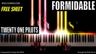 Formidable Twenty One Pilots Piano Instrumental  Tutorial  Karaoke  Scaled amp Icy  English Cover [upl. by Blossom245]