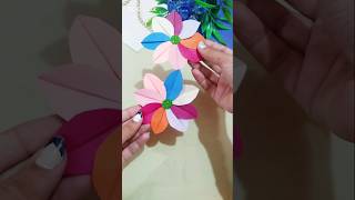 How do make paper flower 💕rainbow flowereasy to make flowerpaper flower diyshortstrending [upl. by Eidua545]