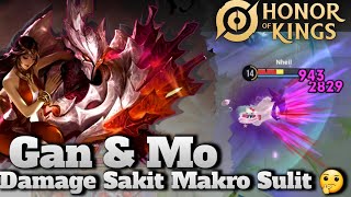 Mid Lane Gan amp Mo Damage Sakit Makro Sulit  Tutorial Honor Of Kings [upl. by Dnomayd]