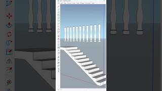 How to create a curved staircase railing in SketchUp Loving the classic touch it adds to any space [upl. by Rudolfo]