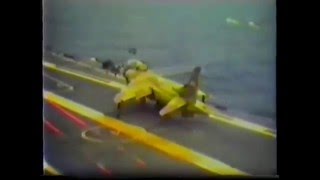 Harrier demo HMAS Melbourne 1977 [upl. by Enerual444]