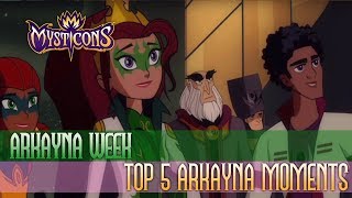 MYSTICONS MOMENTS  Top 5 ARKAYNA MOMENTS  UnleashTheDragon 🔥🔥 Saturdays  800AM on Nicktoons [upl. by Aicenav883]