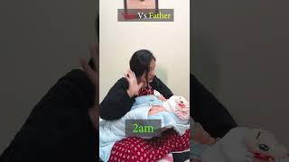 Maa Vs Father comedy funny maanewborn [upl. by Jeni]